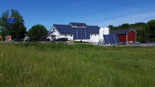 Two 6.2 kW AllEarth Solar Trackers in a 55.12 total kW solar array produce energy for the Maine Beer Company in Freeport, Maine.