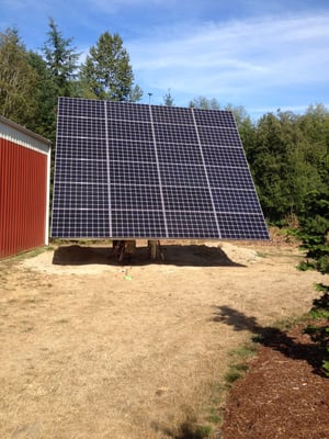 West Seattle Natural Energy's first solar tracker install in Washington State at a home in Port Orchard, WA.